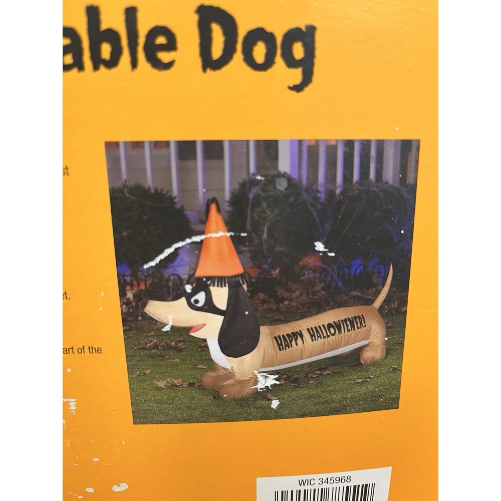 Inflatable‎ 4.5 Foot Weiner Dog Dachshund Halloween Decoration Indoor/Outdoor